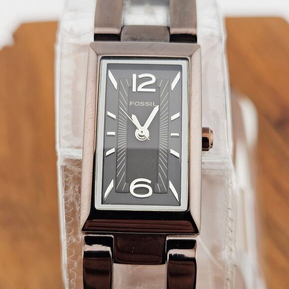 Fossil Women's Brown Metallic Bronze Big Link Watch Mod Statement Bold ES-1817 - Picture 2 of 7